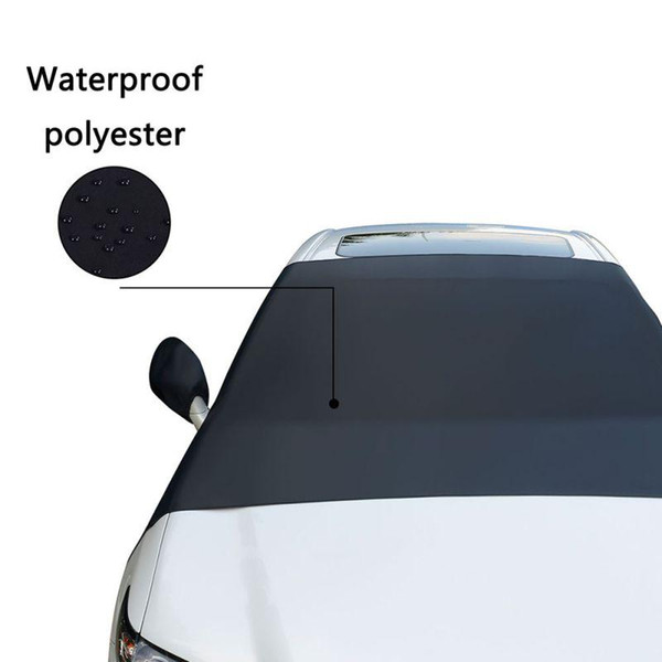 Car Magnetic Half Windscreen Cover Sun Snow Ice Frost Wind Winter Protector 001