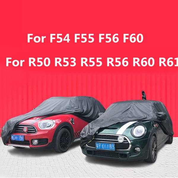 Black Waterproof Full Car Cover Sun Dust Rain Resistant Protection for Mini Cooper F54 F55 F56 F60 R50 R53 R55 R56 R60 R61