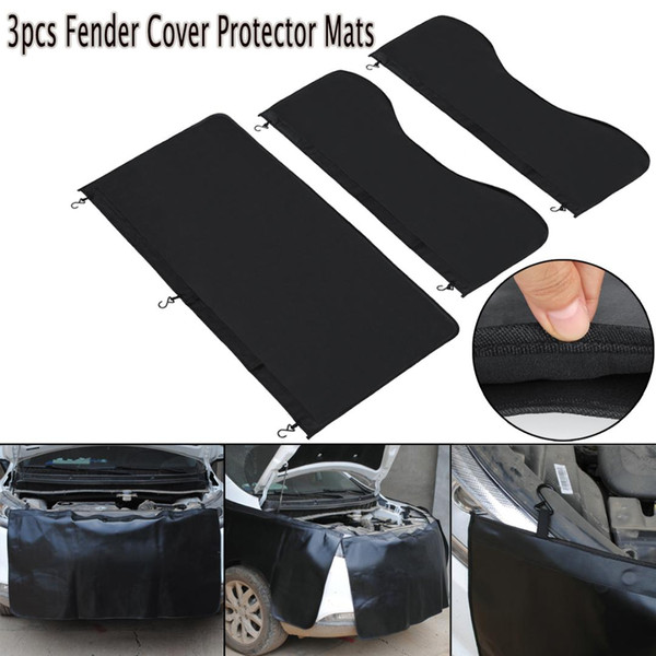 3pcs Universal Car Magnetic for Fender Cover Protector Mechanic Work Mat Auto Repairing Pad