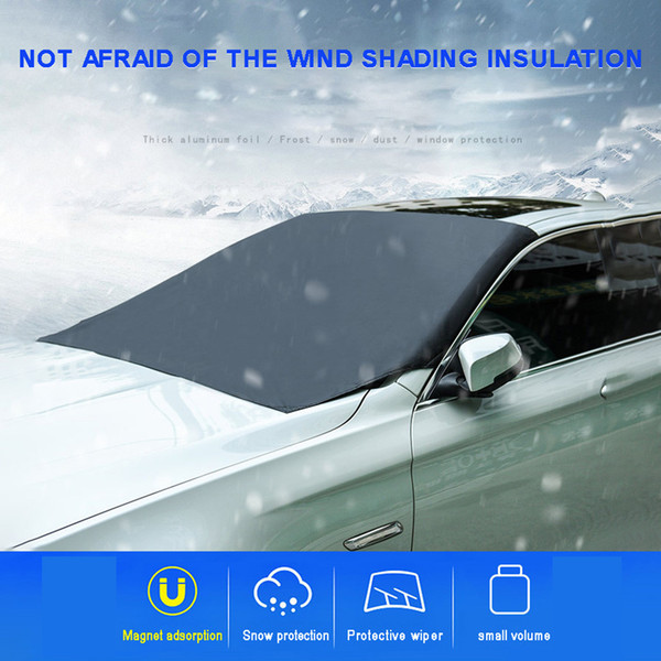 CARPRIE Magnetic Car Cover Windshield Guard Foldable Elastic Straps Material Rainproof Auto Visor 210x120cm Oxford Protector