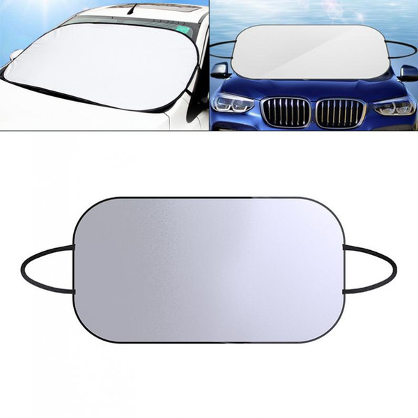 Universal PET Aluminum Foil Front Windshield Four Seasons UV / Ice / Snow Protector Dustproof Car Clothing Cover