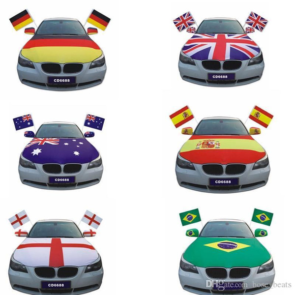 Russia world cup football soccer 32 national team Car National Flag car window clip flag Banner flags cover LJJG437 50sets