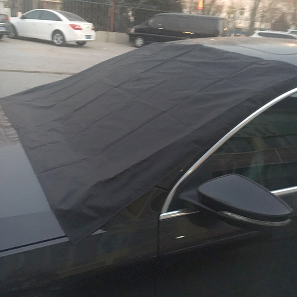 Car Magnet Windshield Cover Snow Cover Sunshade Ice Snow Frost Protector Windshield Silver Black