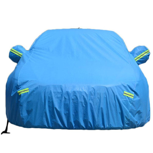 New Blue Fashion Thickening Flocking Waterproof Sunscreen Car Cover