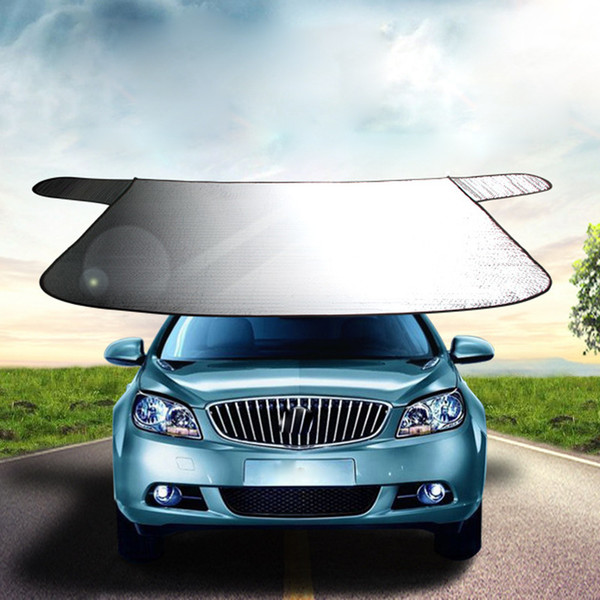 Car sun block 142*92cm front glass car windshield snowproof dustproof rain shade magnetic mirror protector