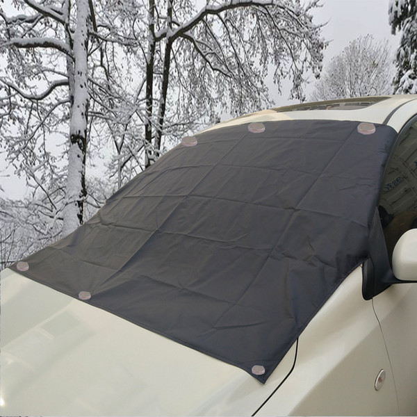 Hot sale manufacturers straight new strong magnet car snow shield snow shield windshield coated with silver cloth magnetic snow shield