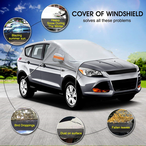 1PC PEVA Car Snow Shield Cover Protection Windshield Automobile Car Half Covers Sun Shade Universal Fundas Para Auto Front Cover