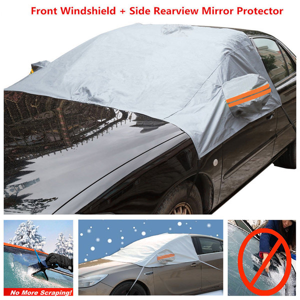 Universal Anti-Frost Heat-proof Front Glass Sunshade Sun Protection Semi-Car Clothing Car Cover R-3909 Exterior Accessories