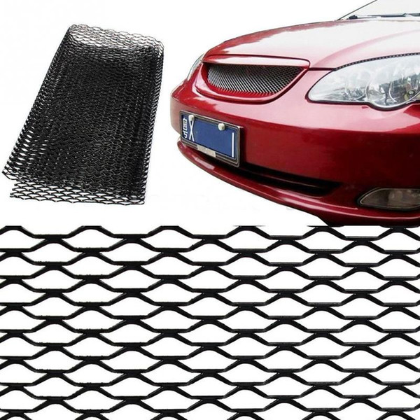 1pcs Universal Aluminum Alloy Car Front Bumper Mesh Grill Grille Cover Car Vehicle Black Body Grille Net