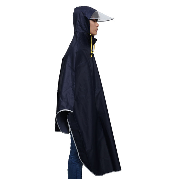 Bicycle Bike Raincoat Full Cover Rain Cape Poncho Hooded Windproof Waterproof Rain Coat With Cap Men Women's Cycling Motor Cover