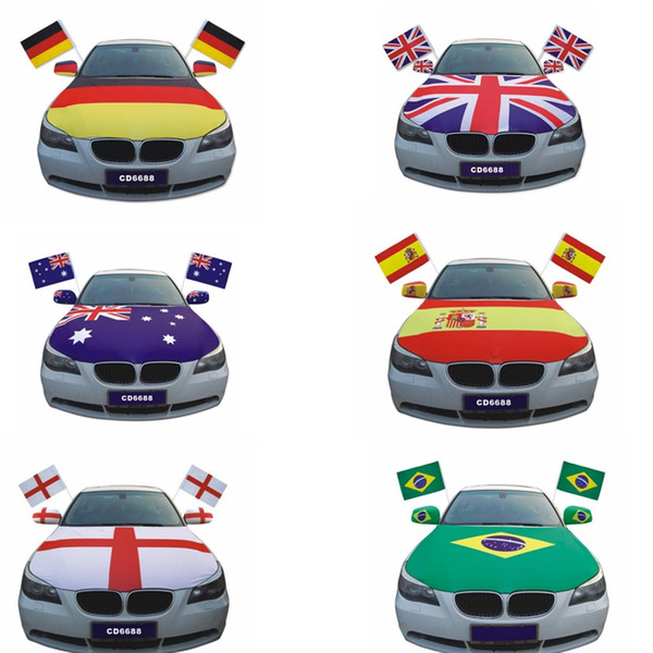 Russia world cup football soccer 32 national team Car National Flag car window clip flag Banner flags cover LJJG437 50sets