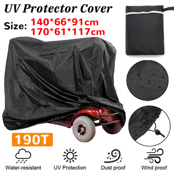 Mobility Scooter Storage Waterproof Cover 190T Nylon Cloth UV Protector Cover 140x66x91/170x61x117cm