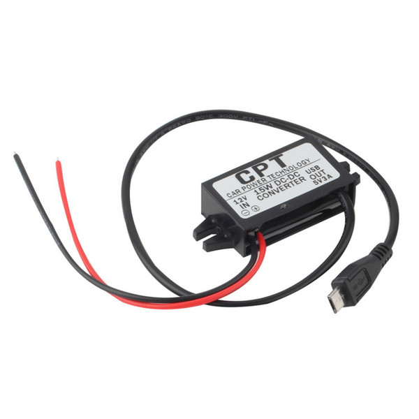 1PCS Universal Car Charger DC Converter Module 12V To 5V 3A 15W with Micro USB Cable New