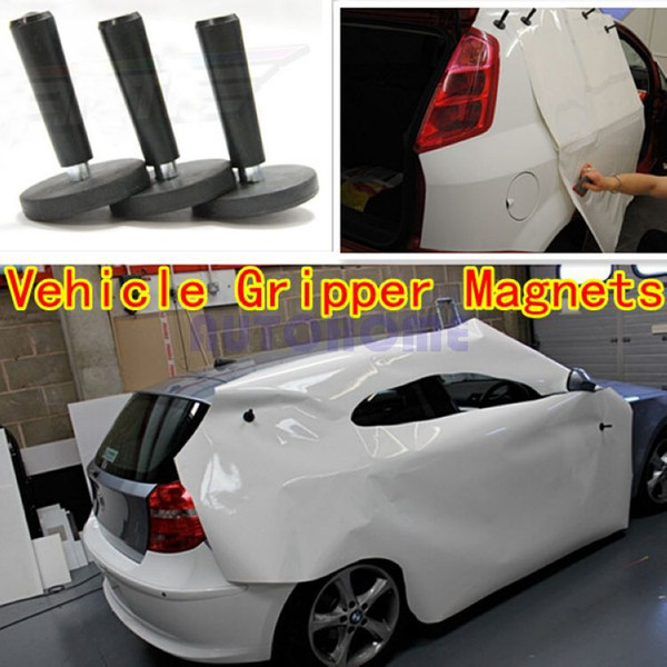 4 x New Vehicle Gripper Magnets For Sign Vinyl Car Wrapping and Crafts Black order<$18no track