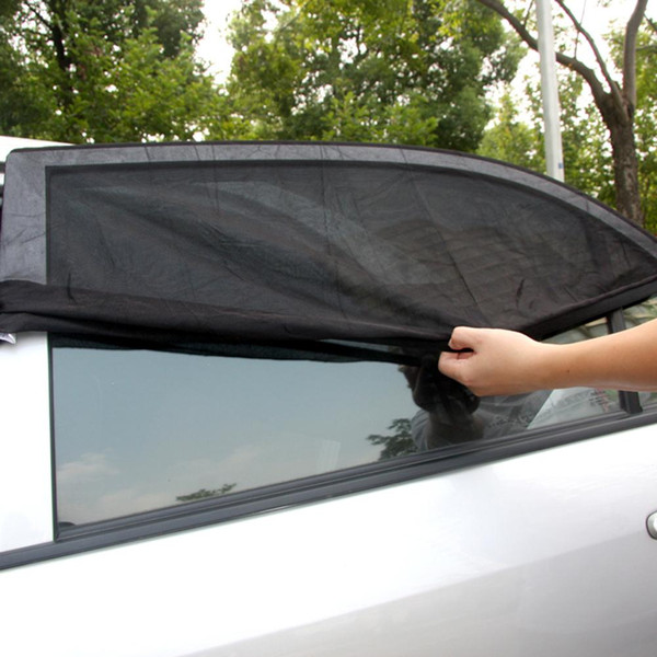 2PCS Adjustable Adjustable Auto Car Side Rear Window Sun Shade Black Mesh Car Cover Visor Shield Sunshade UV Protection