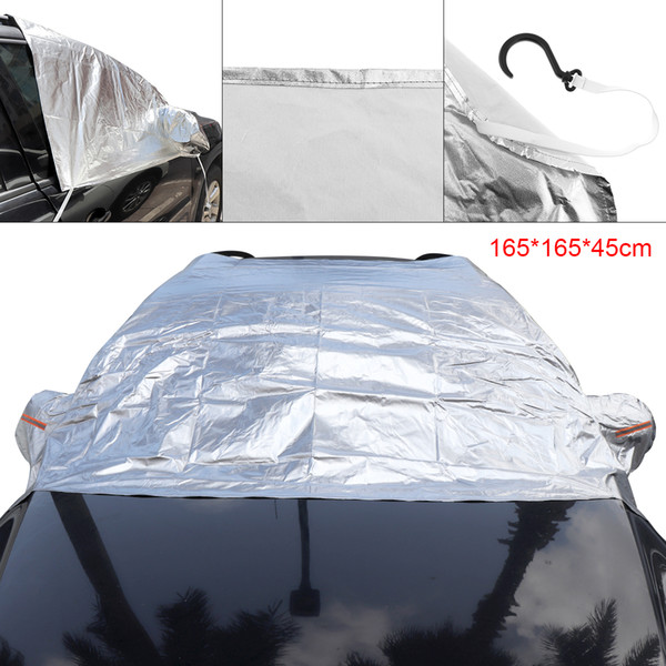 Universal Half Body Aluminum Foil Composite Cotton Four Seasons UV / Ice / Snow Protector Dustproof Car Clothing Cover CEA_508