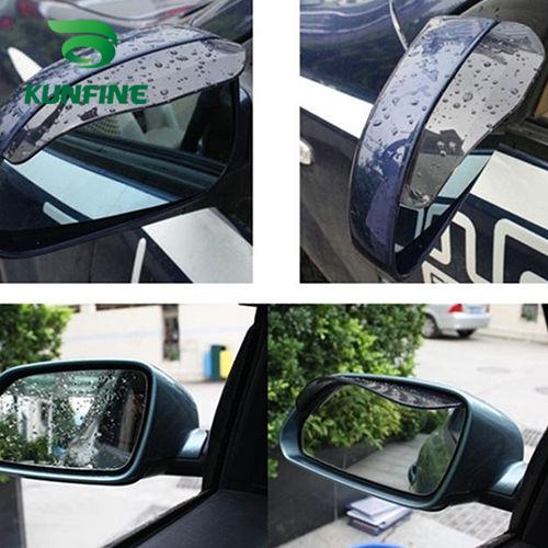 2 pcs/lot PVC Car Rear view Mirror rain eyebrow weatherstrip auto mirror Rain Shield Visor Rainproof