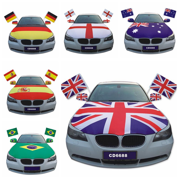 Russia world cup football soccer 32 national team Car National Flag car window clip flag Banner flags cover LJJG437 200sets