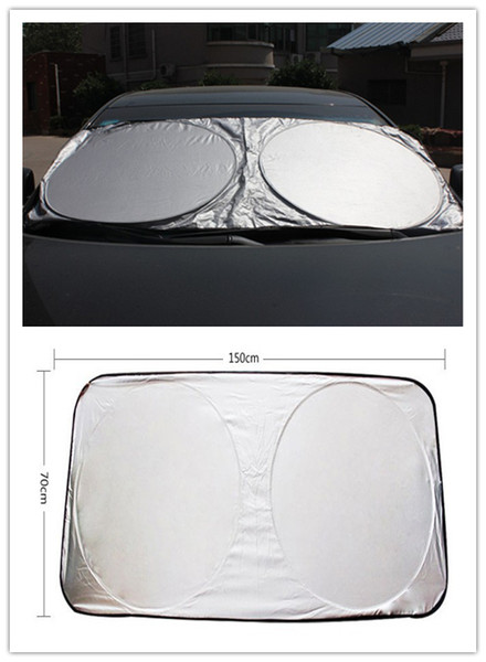 Car Front Sunshade Rear Windshield Window Foldable Sun Shade Shield Sun Visor UV Block Auto Sun Visor Windshield Block Cover 2PCS