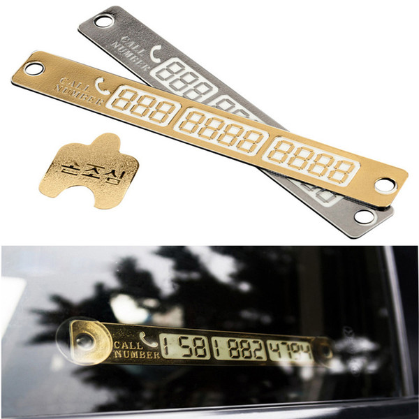 Car Styling Luminous Temporary Car Parking Card Telephone Number Card Notification Night Light Suckers Plate Phone Number Card