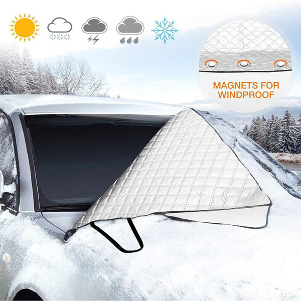 Protection Foldable Ice General Winter Cover Removable Cover Solid Silver Thicken Car Windshield