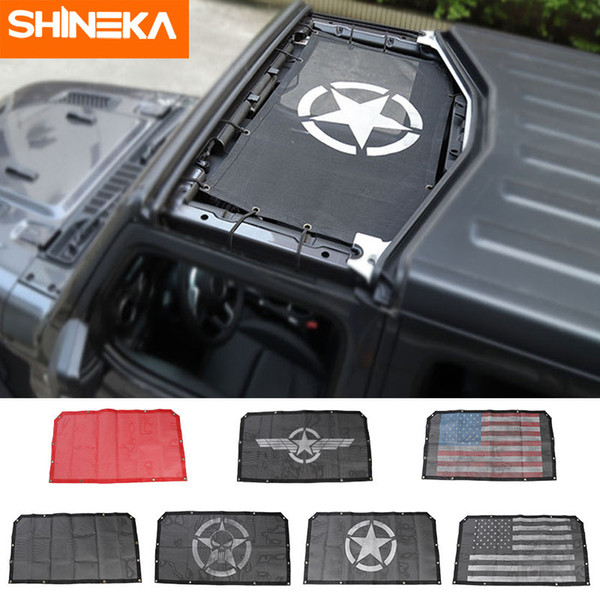 wholesale Car Cover for jeep wrangler jl accessories Roof Anti UV Sun Protection Mesh Net for Jeep JL Wrangler Accessories