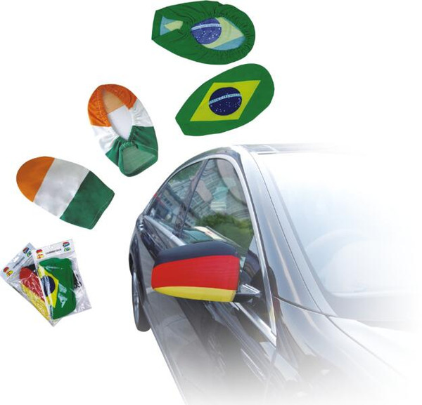 National flag Car Side View Mirror Cover Rear View Wing Side Mirror Sleeve Soccer Fans Gift