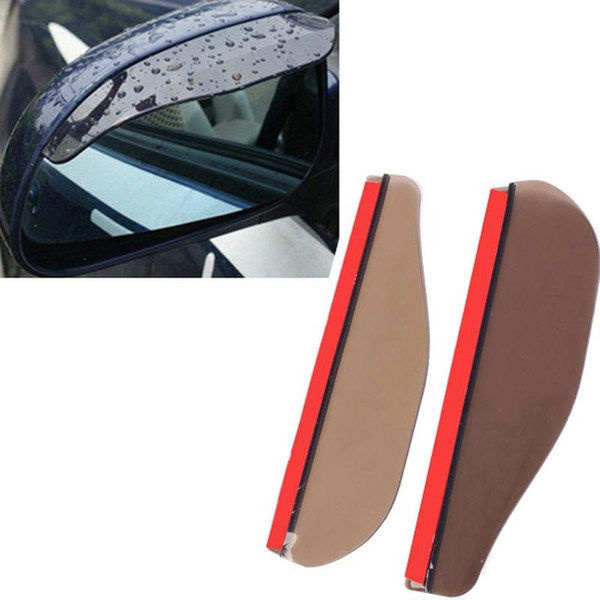 Newest 2 Pc Car Rear View Mirror Rain Shade Flexible Anti Rain Guard Sun Shade Cover High Quality Auto Weatherstrip Car-Styling