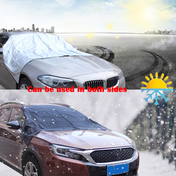 Car Universal Cover Windshield Front Window Cover Dust Rain Snow Resist Cover Truck SUV Ice Free Protector Sun Shield with Storage Pouch