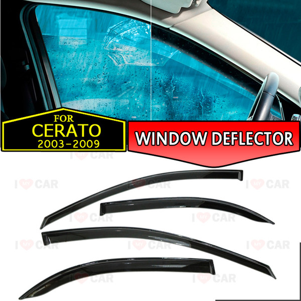 Window deflector for Kia Cerato 2003-2009 car window deflector wind guard vent sun rain visor cover car styling decor