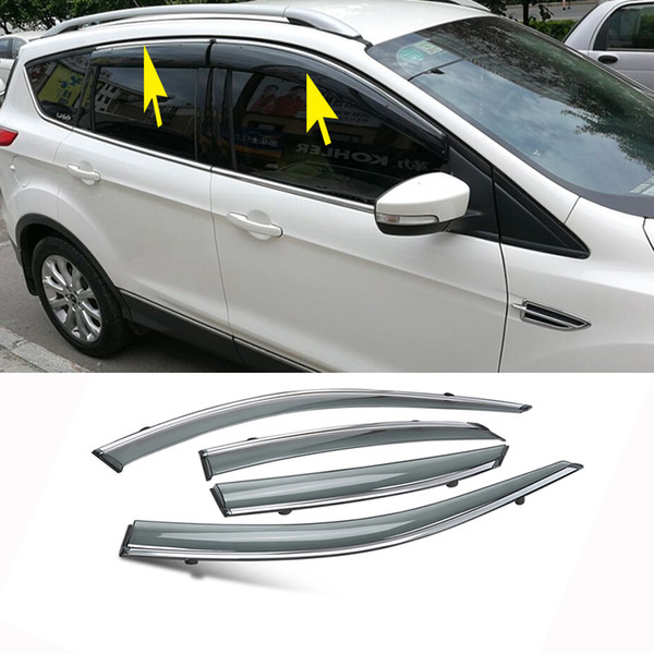 4pcs For FORD Escape Kuga 2013-2022Car Windows Visor Deflector Rain Shield Guard Car Styling