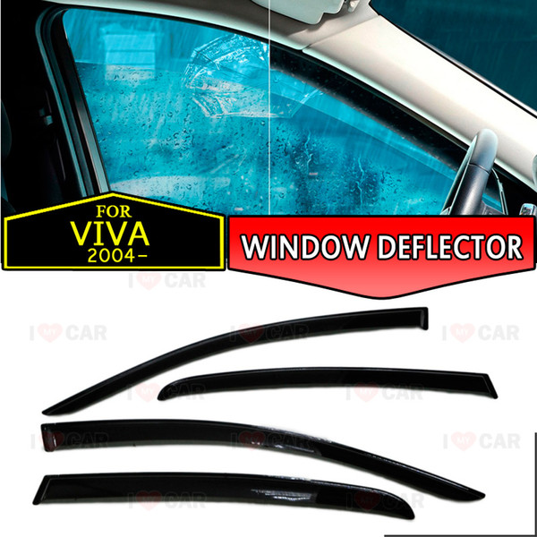 Window deflectors for Chevrolet Viva 2004- car window deflector wind guard vent sun rain visor cover car styling