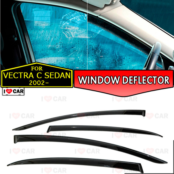 Window deflectors for Opel Vectra C 2002- Sedan car window deflector wind guard vent sun rain visor cover car styling