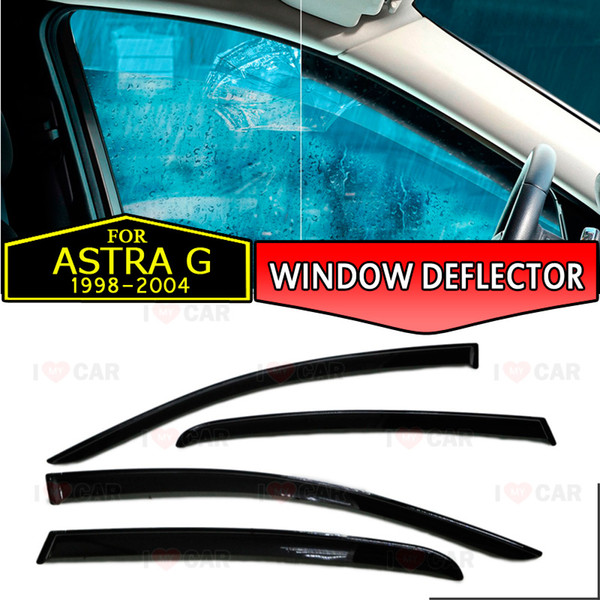 Window deflectors for Opel Astra G 1998-2004 - car window deflector wind guard vent sun rain visor cover car styling