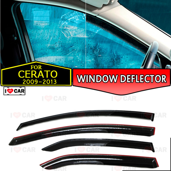 Window deflector for Kia Cerato 2009-2013 car window deflector wind guard vent sun rain visor cover car styling decor