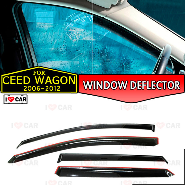 Window deflector for Kia Ceed 2006-2012 Wagon car window deflector wind guard vent sun rain visor cover car styling decor