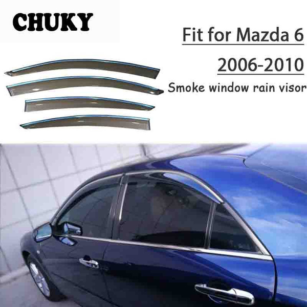 Chuky 4pcs ABS Car Styling Window Visors Awnings Shelters Rain Shield For Mazda6 2006 2007 2008 2009 2010 Auto Accessories