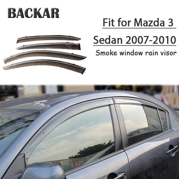 Backar Auto Car Windows Rain Wind Sun Shield Deflector Visor Trim For Mazda 3 Sedan 2007 2008 2009 2010 Accessories All Weather