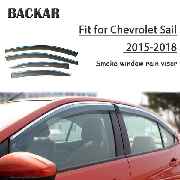 Backar 4pcs Auto Car Windows Rain Wind Sun Shield Deflector Visor Trim For Chevrolet Sail 2015 2016 20222022Accessories