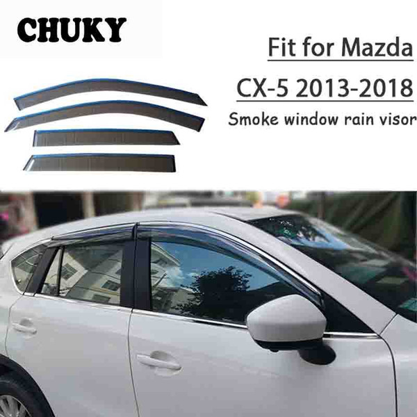 Chuky 4pcs Car Styling Window Visors Awnings Shelters Rain Shield For Mazda CX-5 2013 2014 2015 2016 20222022Auto Accessories