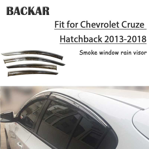 Backar 4pcs Auto Car Windows Rain Wind Sun Shield Deflector Visor Trim For Chevrolet Cruze Hatchback 2013-2022Accessories