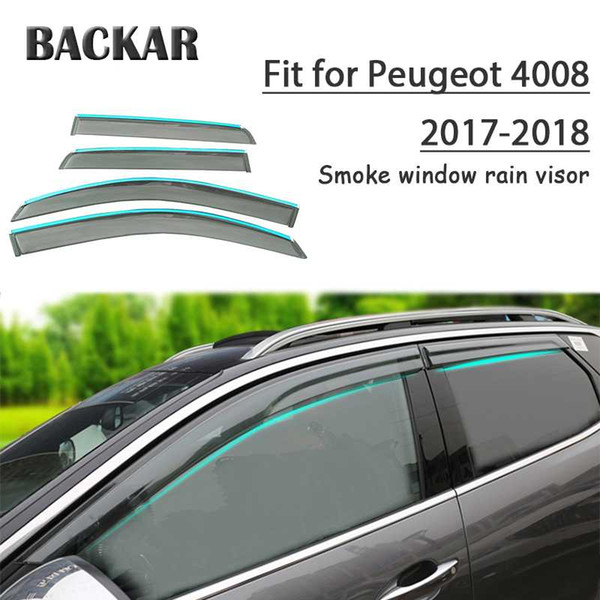 Backar 4pcs Auto Car Windows Rain Wind Sun Shield Deflector Visor Trim For Peugeot 4008 20222022Accessories All Weather