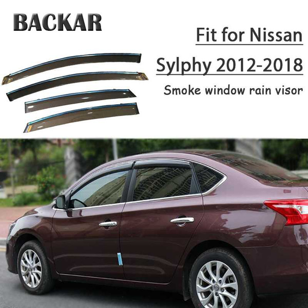 Backar Auto Car Windows Rain Wind Styling Sun Shield Deflector Visor Trim For Nissan Sylphy 2012 2013 2014 2015 2016 20222018