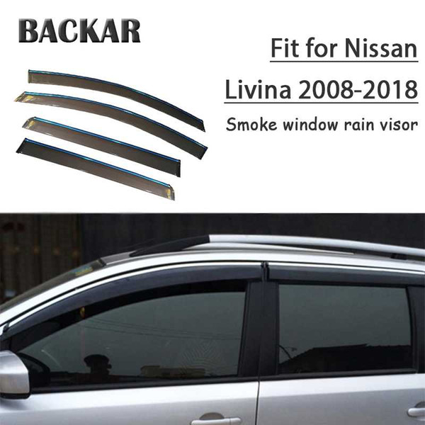 Backar Auto Car Windows Rain Wind Sun Shield Deflector Visor Trim For Nissan Livina L10 L11 2008-2022Accessories All Weather