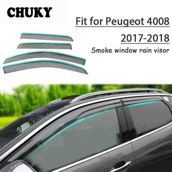 Chuky 4pcs ABS Car Styling Window Sun Visors Awnings Shelters Rain Shield For Peugeot 4008 20222022Auto Accessories