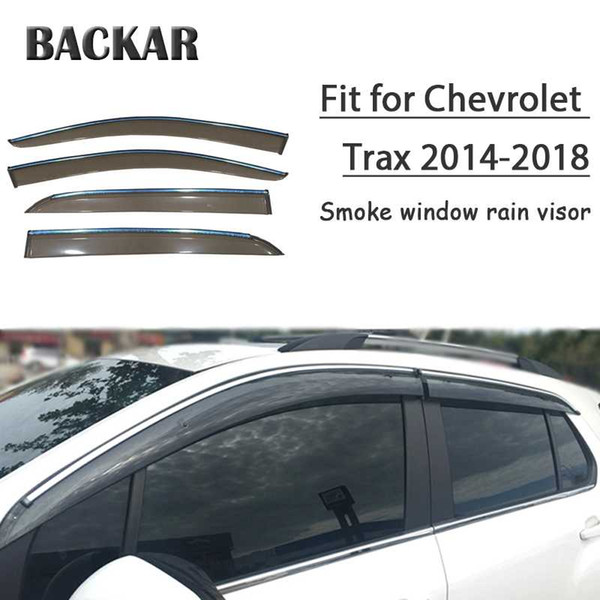 Backar 4pcs Auto Car Windows Rain Wind Sun Shield Deflector Visor Trim For Chevrolet Trax 2014 2015 2016 20222022Accessories