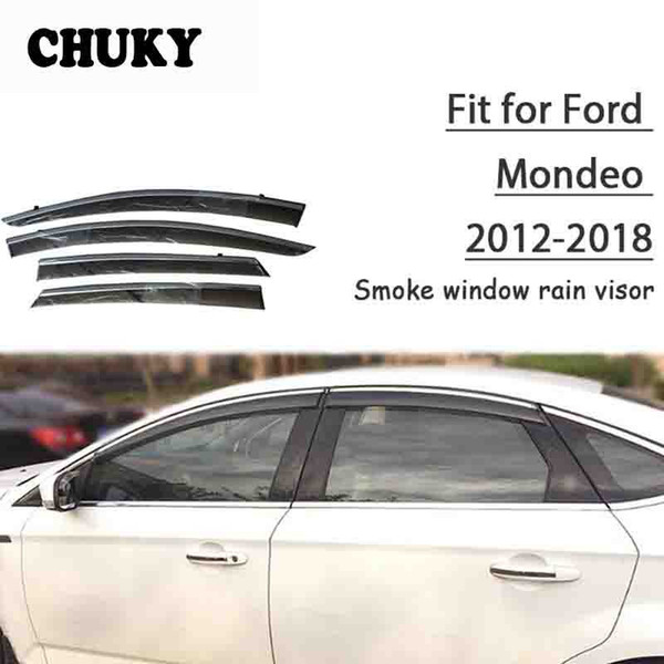 Chuky 4pcs ABS Car Styling Window Visors Awnings Shelters Rain Shield For Ford Mondeo 2010 2011 2012 Auto Accessories