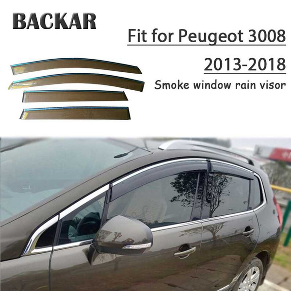 Backar Auto Car Windows Rain Wind Sun Shield Deflector Visor Trim For Peugeot 3008 2013 2014 2015 2016 20222022Accessories