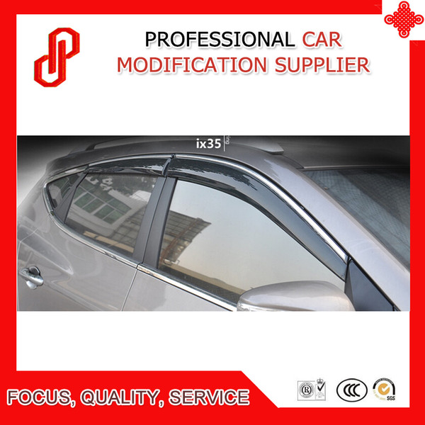 4 Pieces Injection molding trim vent shade rain sun wind deflector window visor for IX35 2009 2010 11 12 13 14 2015 16 2018