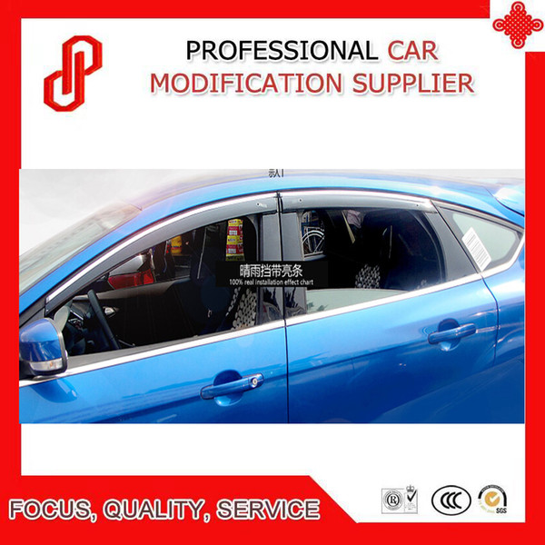 High Quality Injection molding trim vent shade rain sun wind deflector window visor for Focus 2005-2011 2012-2018